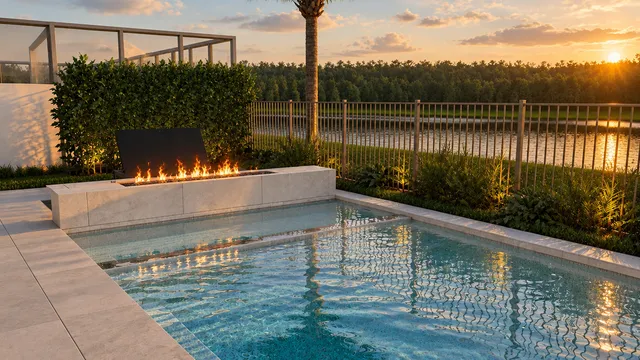 Krasnow backyard, view 03 (paver idea 1 &middot; golden hour)