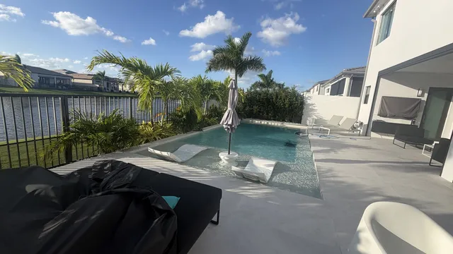 Krasnow backyard, view 13 (today &middot; the pool from the patio)